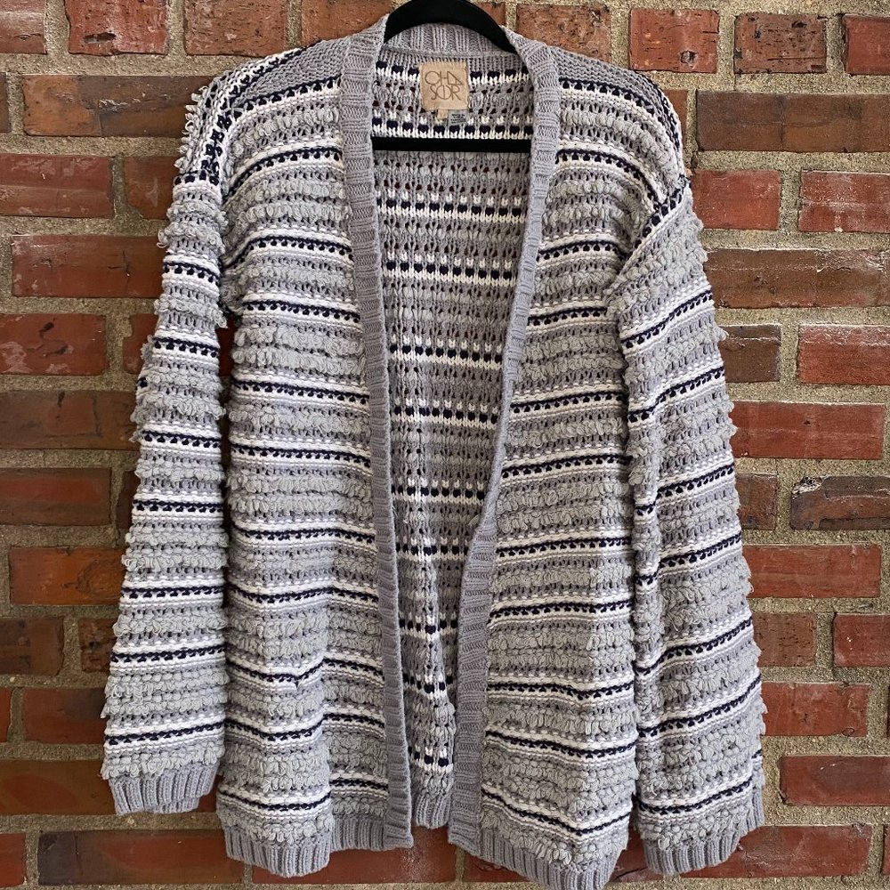 Chaser Grey Cozy Chunky Knit Open Front Cardigan